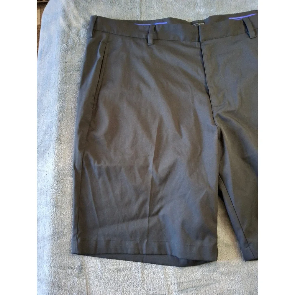 Adidas Golf Shorts Mens 40 Black Flat Front Performance Athletic‎ Casual Summer
